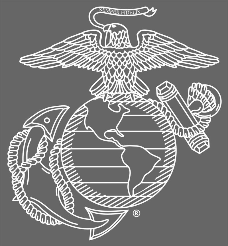 Mitchell Proffitt USMC Vinyl Window Transfer Decal - Image 1